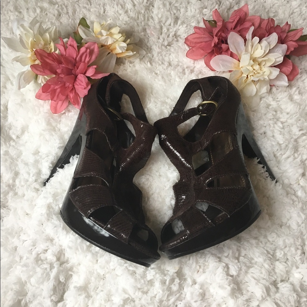 Audrey Brooke Open Toe Heels